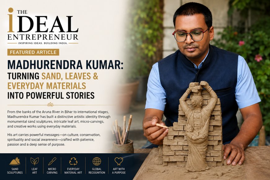 Madhurendra Kumar: The Indian Sand Artist Turning Sand, Leaves & Everyday Materials into Powerful Stories